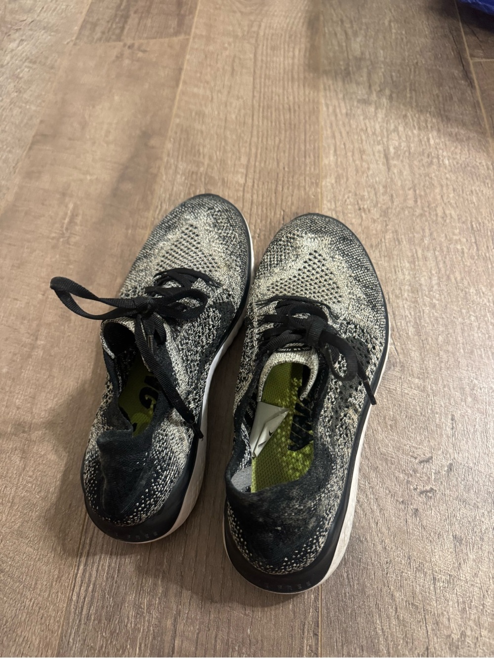 Nike Women's Flyknit Sneakers in Black, Gray and Lime
